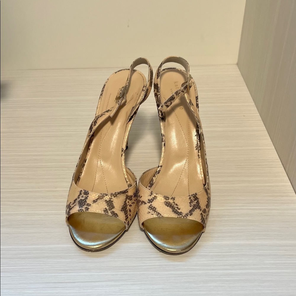 Kate Spade Gold Snake Skin Shoes